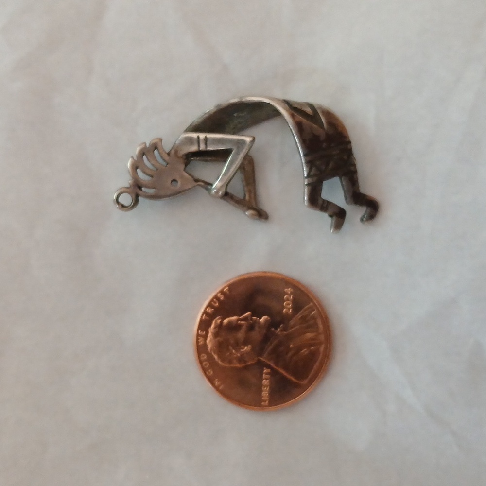 Vintage Sterling Silver Kokopelli Pendant